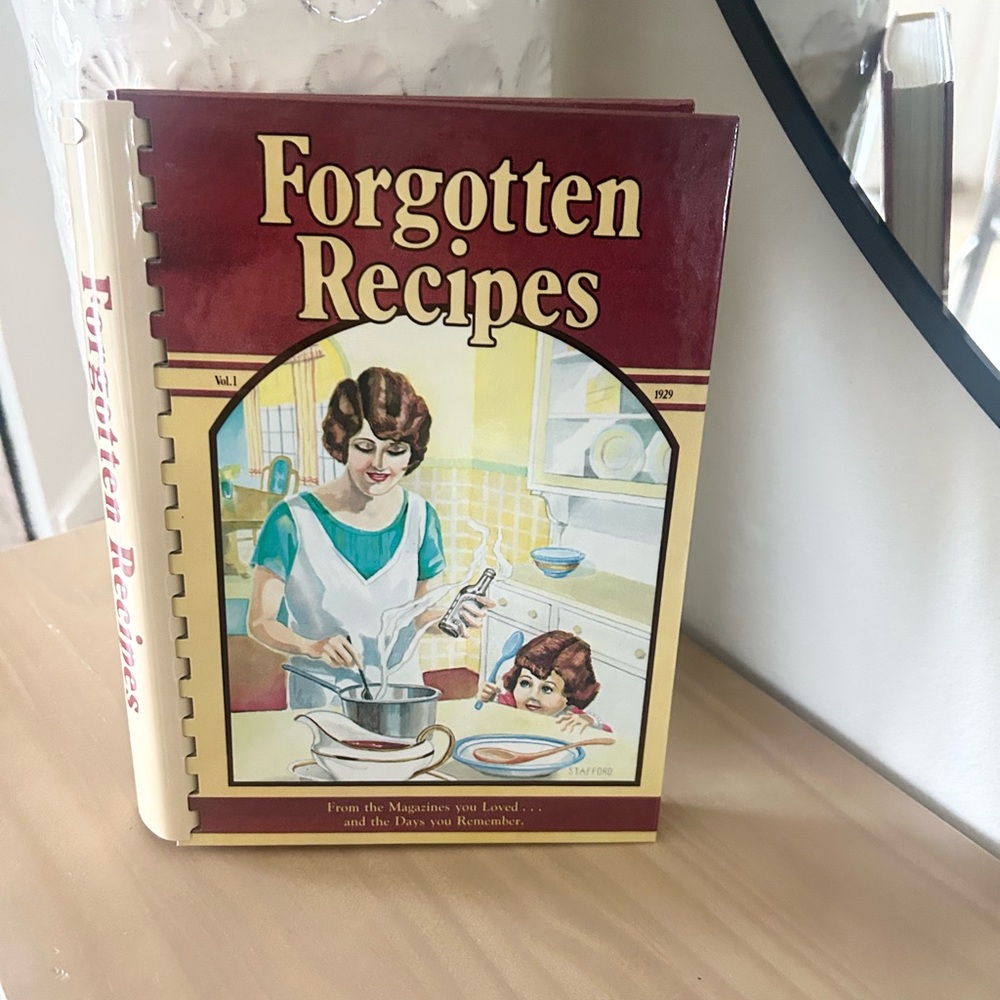 Vintage 1981 Forgotten Recipes Spiral Cookbook Collectible